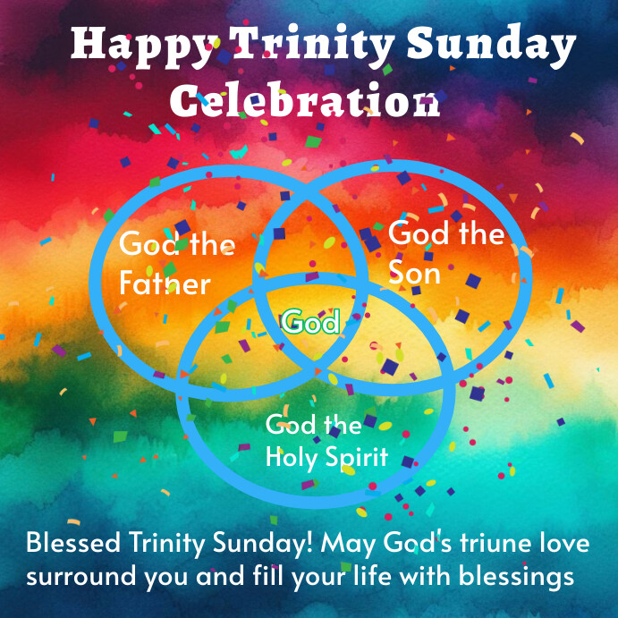 Trinity Day Abstract Trinity Sunday Instagram Post Template | PosterMyWall