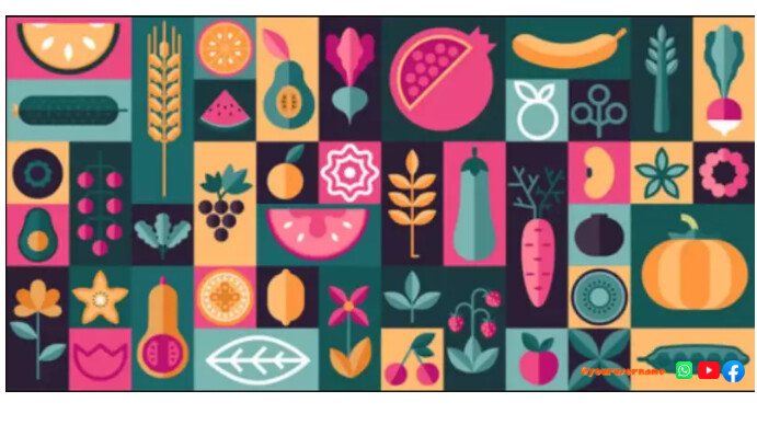 abstract vegetable pattern YouTube Thumbnail template
