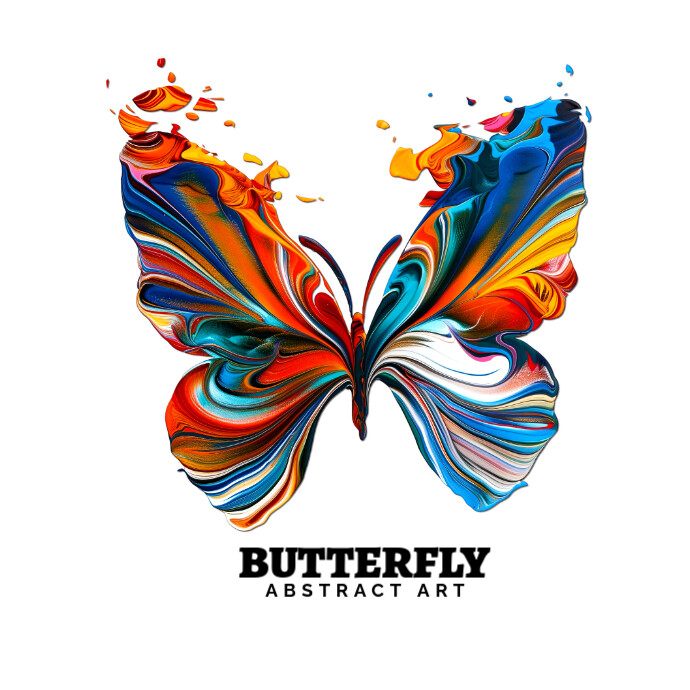 Abstract Watercolor Butterfly Art Logo Logótipo template
