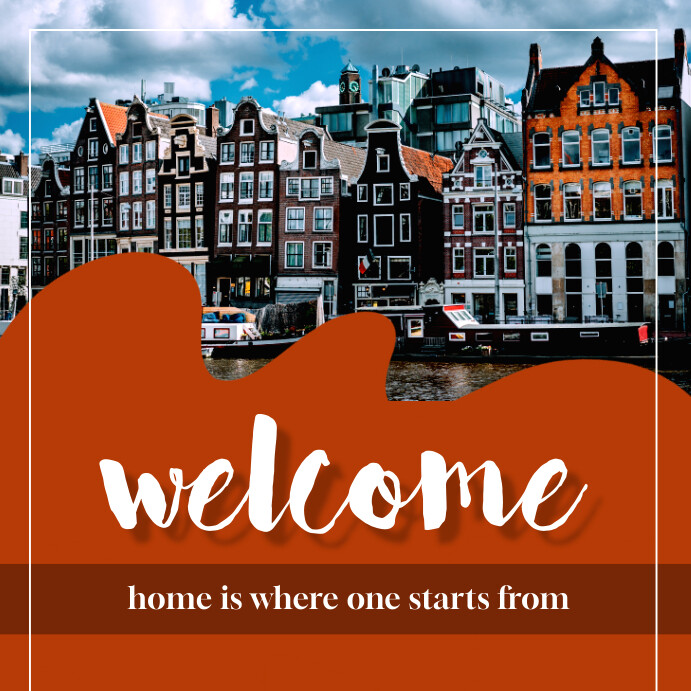 Abstract Welcome Home Instagram Post