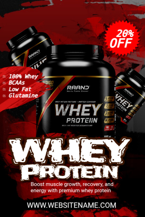 Abstract Whey Protien Poster template