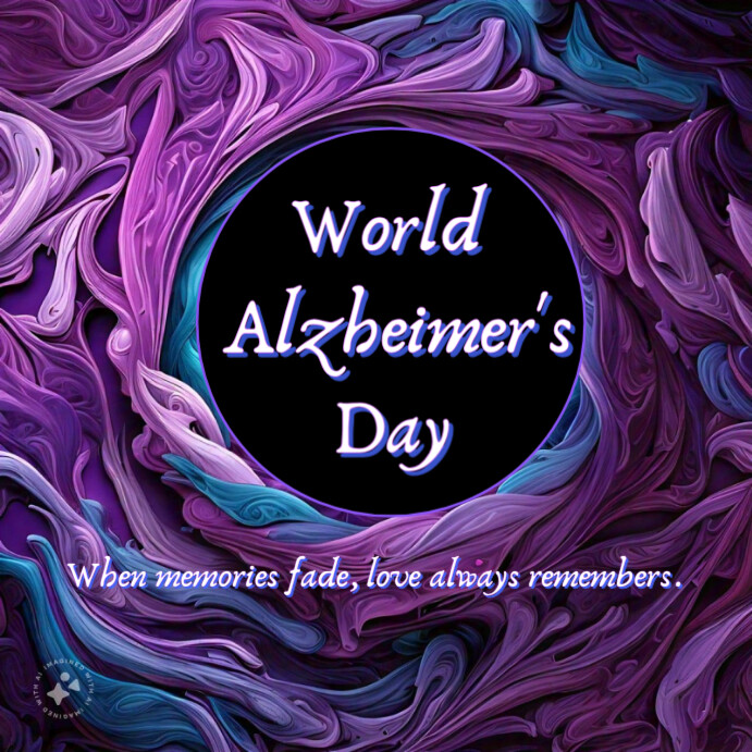Abstract World Alzheimer's Day Quote Instagra Instagram Post template