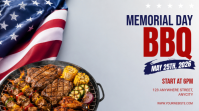 Abu-abu Ceria Memorial Day BBQ Pos Twitter template