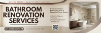 灰色 Bathroom Renovation Services Twitter Banner Template
