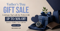 Abu-abu Profesional Father's Day Gift Sale Gambar Bersama Facebook template