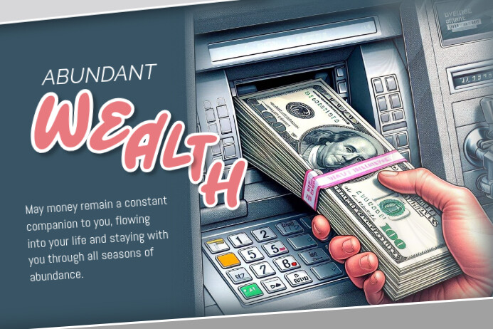 Abundant wealth Poster template