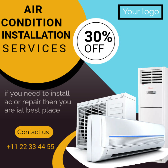Ac installation service Template | PosterMyWall