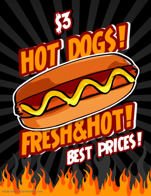 HOT DOG FLYER PosterMyWall