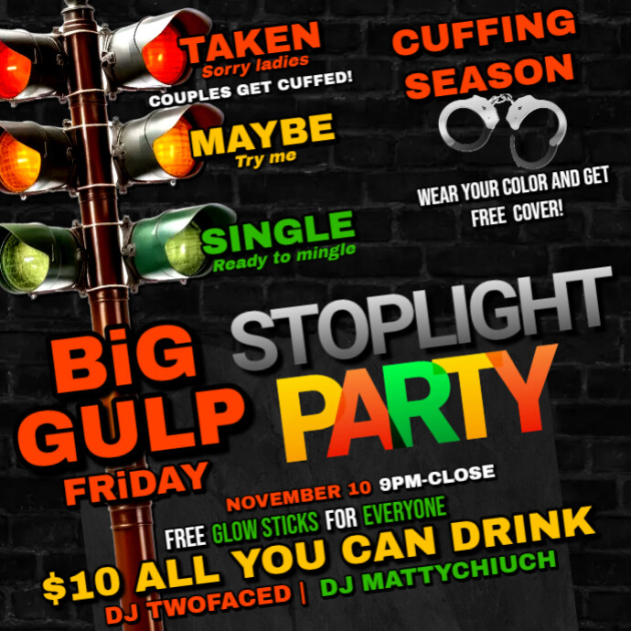 Stop Light Party Flyer PosterMyWall