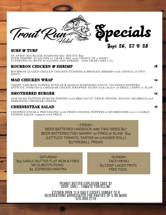 Copy of FRIDAY SPECIALS | PosterMyWall