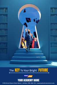 Blue Education Promotion Poster Template