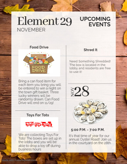 november-upcoming-events-schedule-template-postermywall