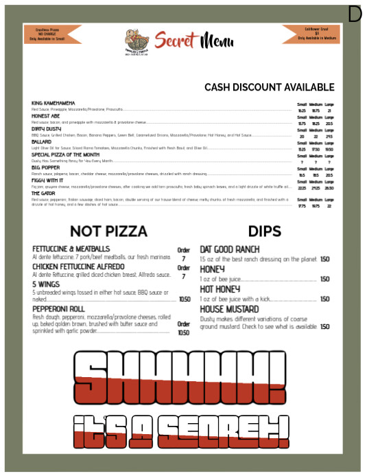 Secret Menu FlyerD | PosterMyWall