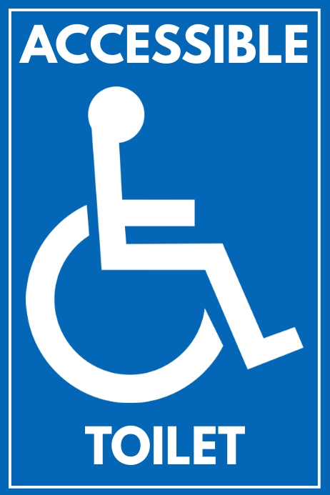 Handicap Restroom Door Sign