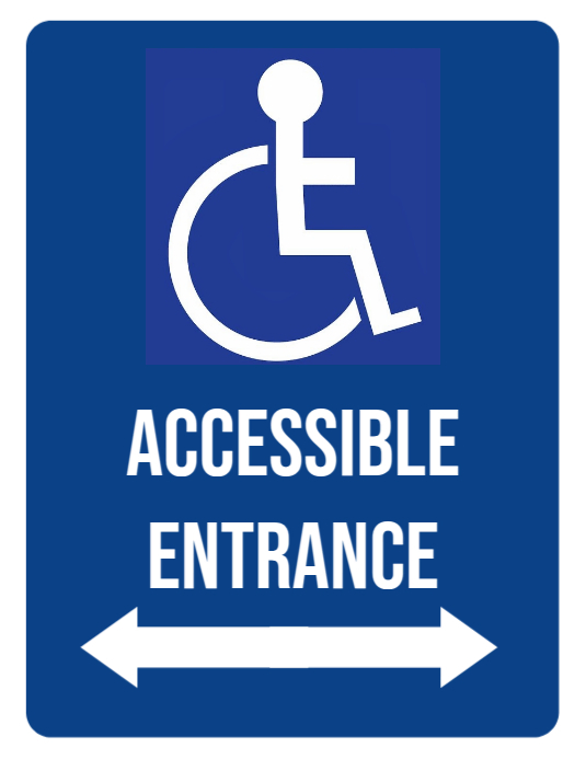 Accessible Entrance For Handicapped Sign Template Flyer (us Letter ...