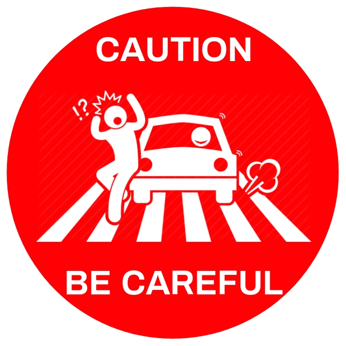 Accident Caution Sign Board Template | PosterMyWall