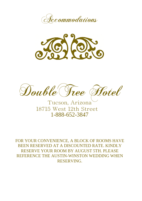 Copy of Accommodations Card (Brown) | PosterMyWall