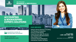 Accounting & Bookkeeping Service Digitalt display (16:9) template