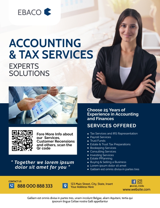 Accounting Advertising Examples accounting and tax services flyer advertiseme Template | PosterMyWall