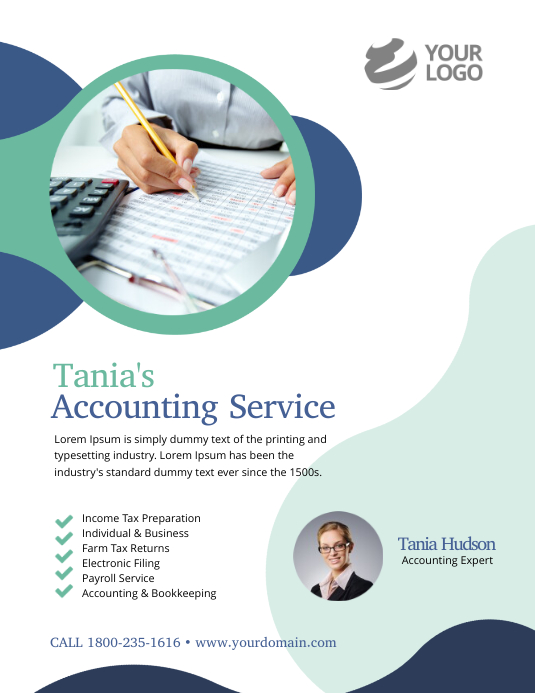 Bookkeeping Advert Examples Accounting Service Flyer Poster Ad Template | PosterMyWall
