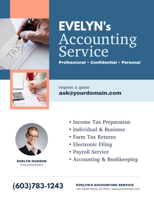 Bookkeeping Advert Examples Accounting Services Flyers Template | PosterMyWall