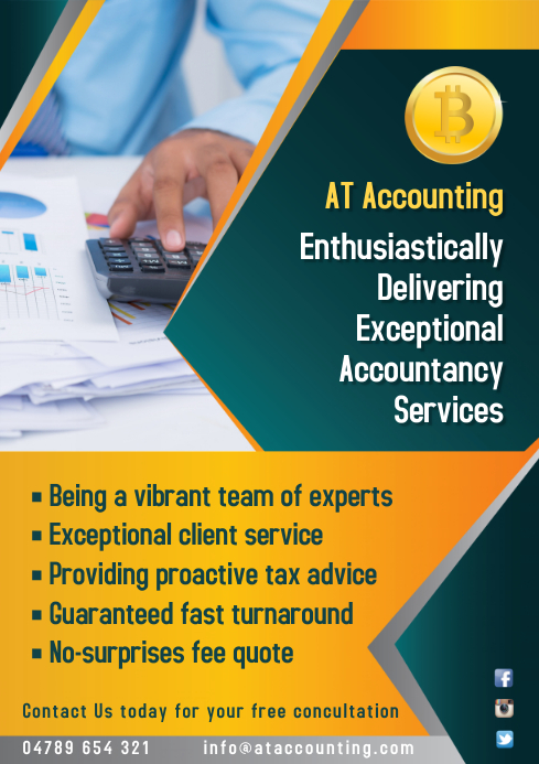 Bookkeeping Advert Examples Plantilla de Servicios de Contabilidad Folleto de Empresa Flyer ...