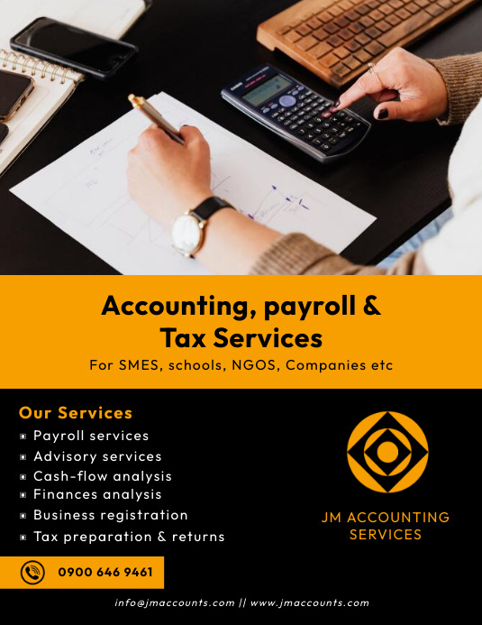 Accounting services flyer Iflaya (Incwadi ye-US) template