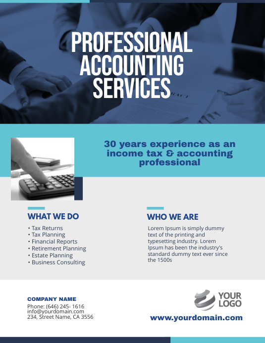 Accounting Services Flyer Poster Template PosterMyWall