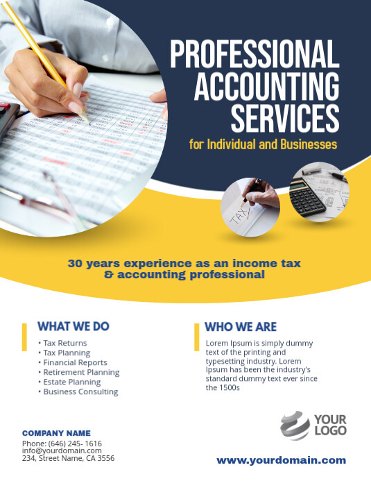 Accounting Services Flyer Poster Template PosterMyWall