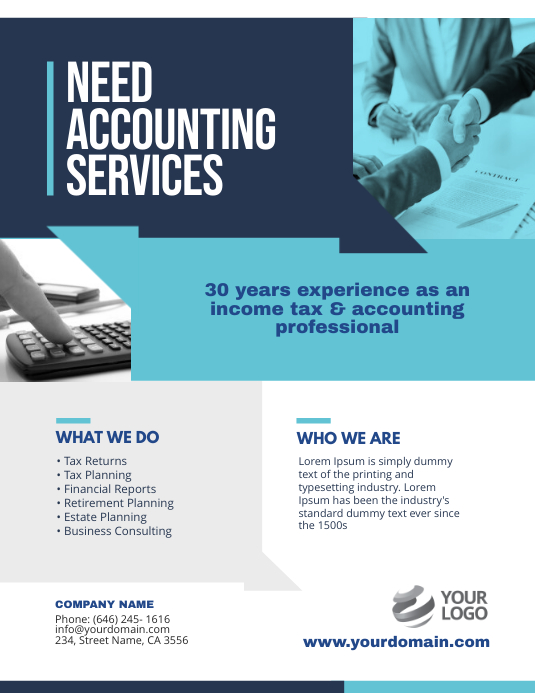 Accounting Services Flyer Poster Template PosterMyWall