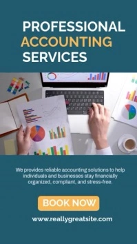 Accounting Services Poster Template – Professional Bookkeeping & Tax Solutions Instagram Story
