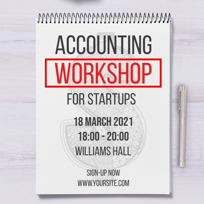 Accounting Workshop for Startups Post Note Ad Template | PosterMyWall