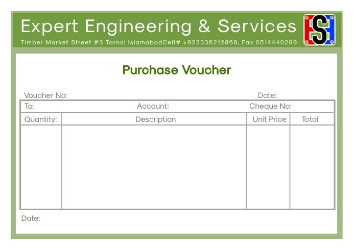 Accounts Purchase Voucher Sample Template | PosterMyWall