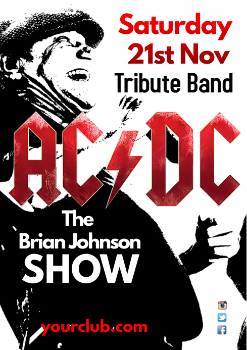 ACDC Tribute Band Template | PosterMyWall