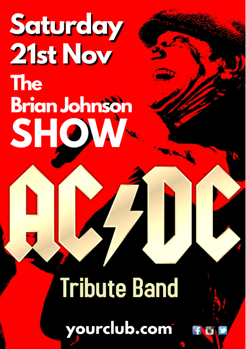 ACDC Tribute Show Template | PosterMyWall