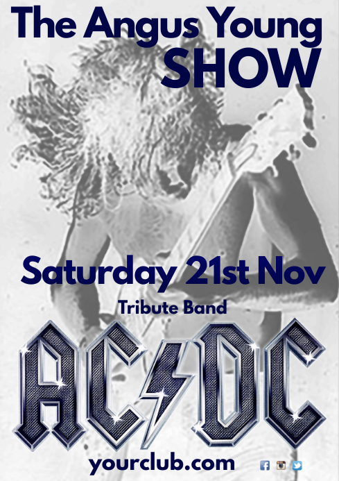 acdc Tribute Show Template | PosterMyWall