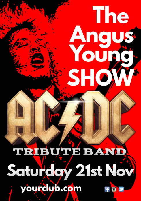 ACDC Tribute Show Template | PosterMyWall