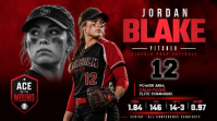 Ace Softball Pitcher Sports Banner YouTube Thumbnail template