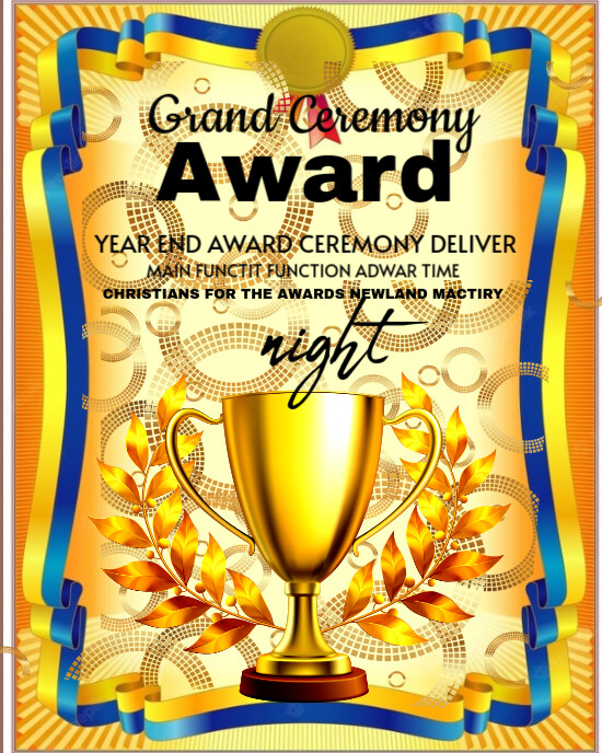 Achievement Recognition award Emblem design Instagram Portrait template