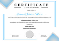 Acknowledgement Certificate Template A4