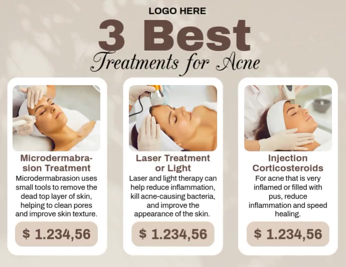 Treatment Example Advert Acne Treatment Ads Template | PosterMyWall