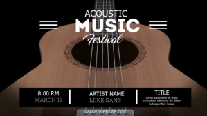 ACOUSTIC FESTIVAL VIDEO AD Affichage numérique (16:9) template