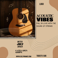 ACOUSTIC GUITAR LIVE MUSIC CONCERT Publicación de Instagram template