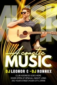 Acoustic Music Club Poster template