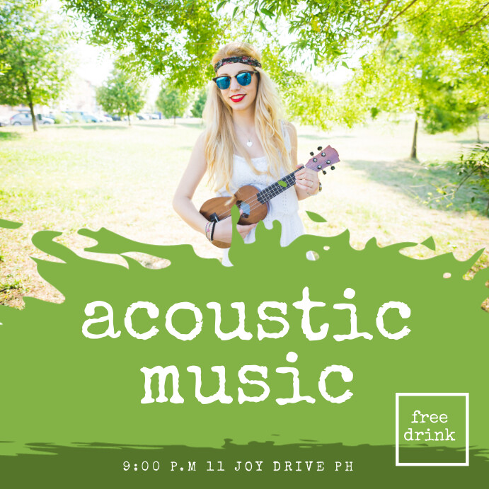 Holiday Acoustic Music Design Template