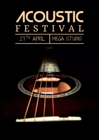 Acoustic Music Event Template A4