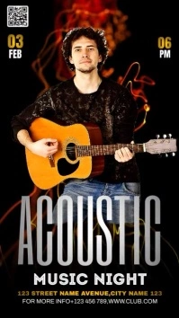 Acoustic Music Night Instagram Story template