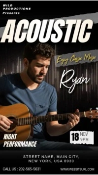 Acoustic night รีลบน Instagram template