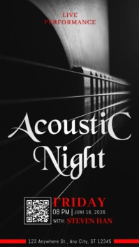 Acoustic Night Historia de Instagram template