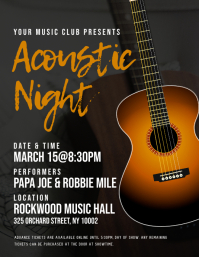 6 680 Acoustic Music Customizable Design Templates Postermywall